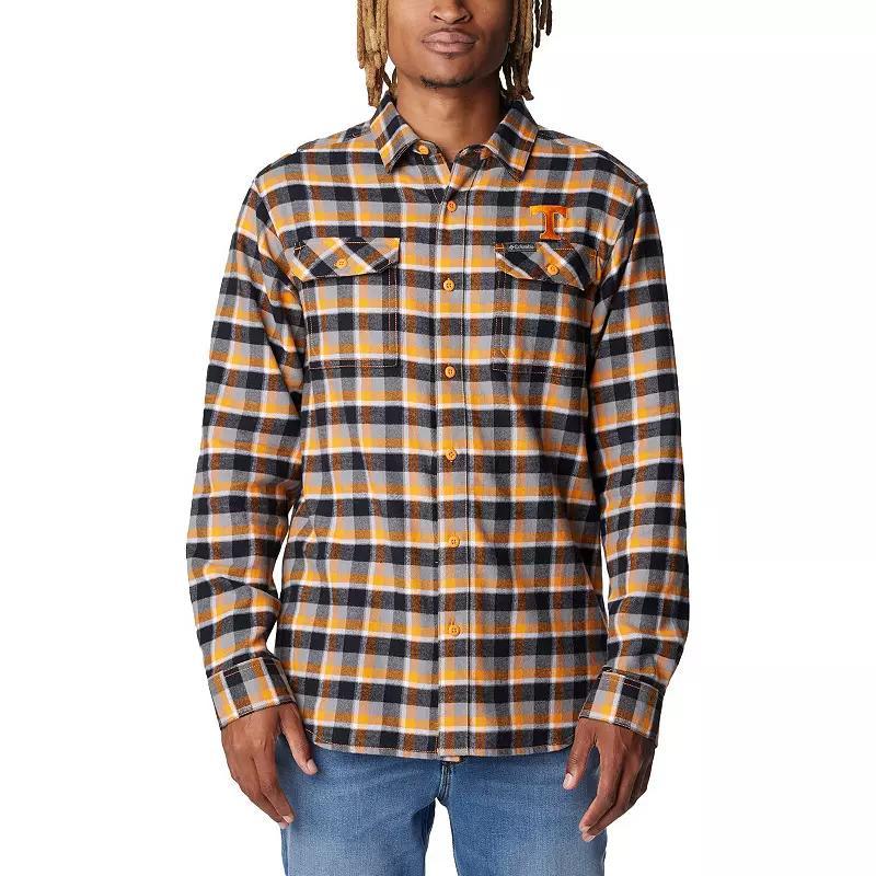 Columbia Mens Collegiate Flare Gun Flannel Long Sleeve Shirt - Tennessee- Product Image