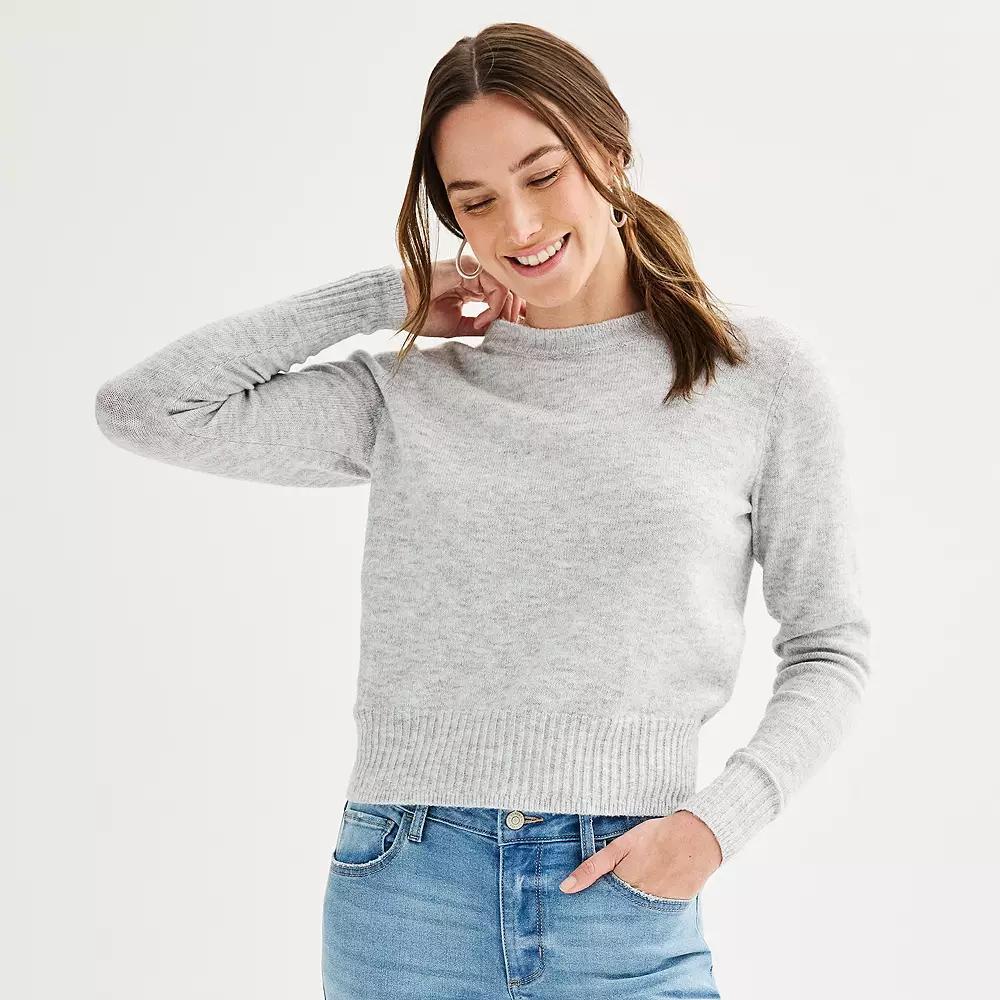 Petite Womens Sonoma Goods For Life Crewneck Sweater Product Image