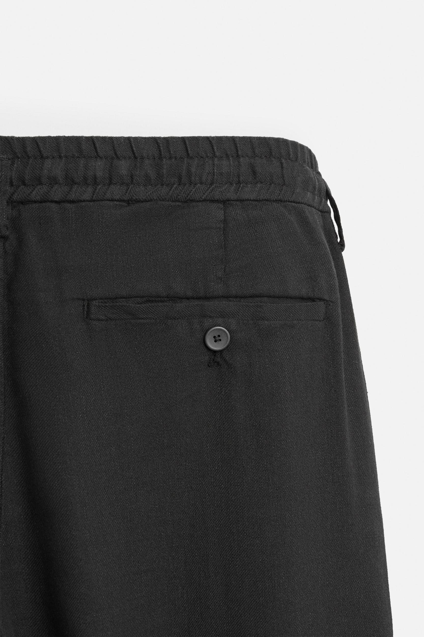 PLEATED COTTON - LINEN PANTS Product Image