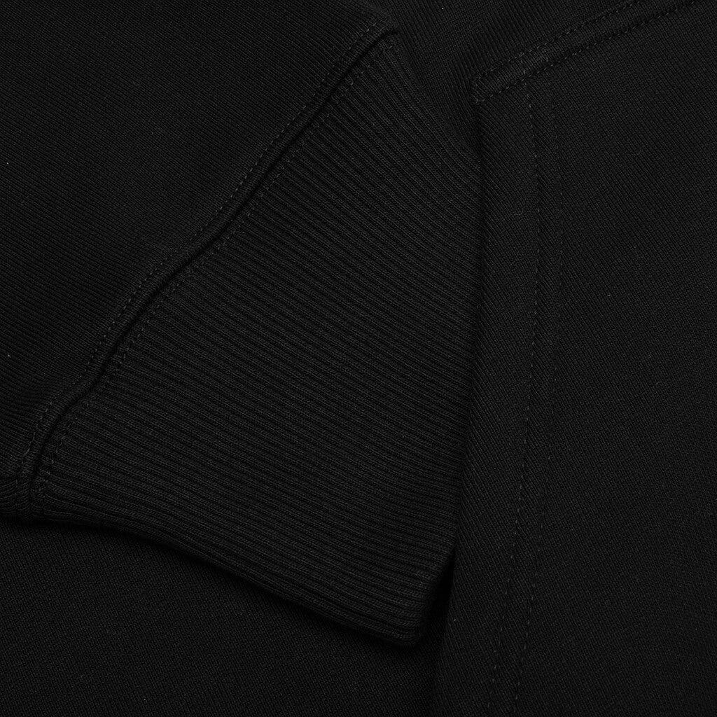 Embroidered Hoodie Classic Fit - Black Male Product Image