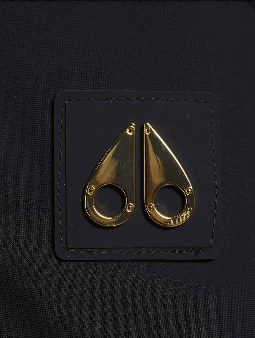 Moose Knuckles Womens Jocada Gold Parka in Black with Black Shearling Female Product Image