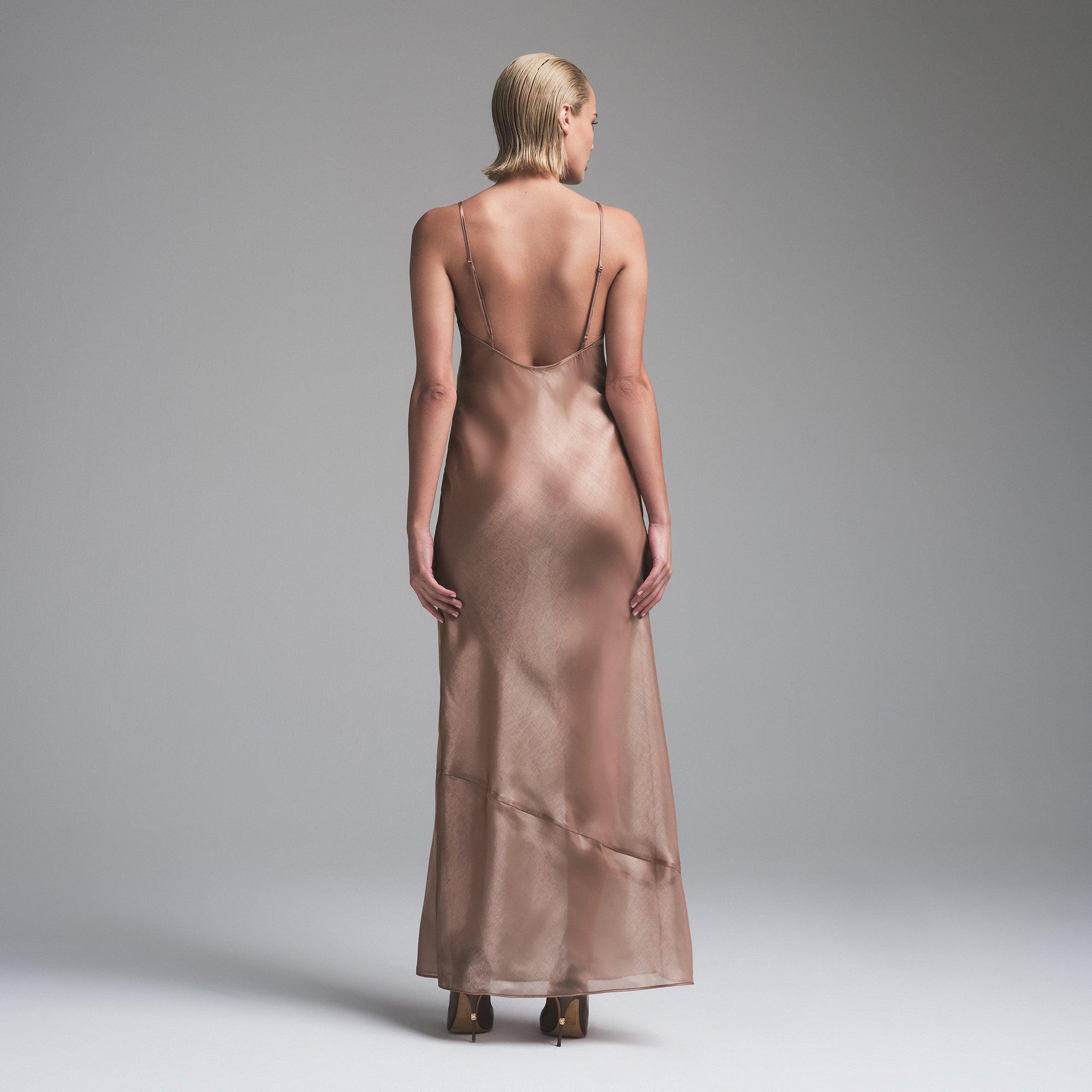 LIQUID ORGANZA CAMI LONG DRESS | SIENNA Product Image