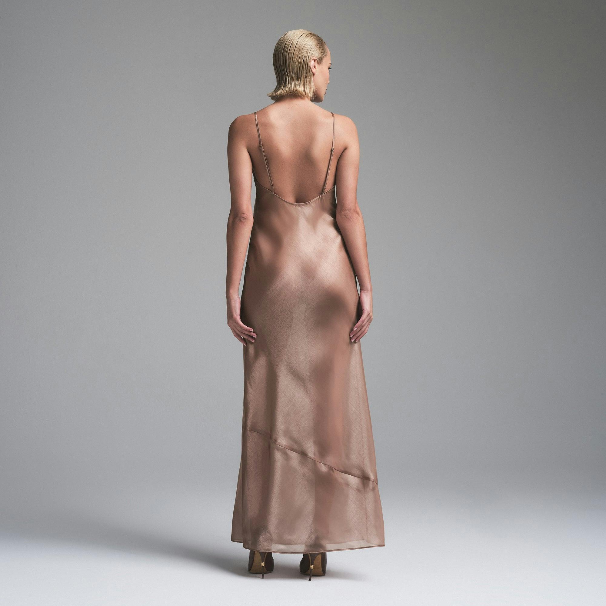 LIQUID ORGANZA CAMI LONG DRESS | SIENNA Product Image