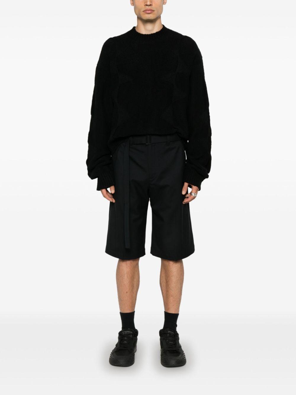 HELIOT EMIL Black Panelled Knit Sweater Product Image