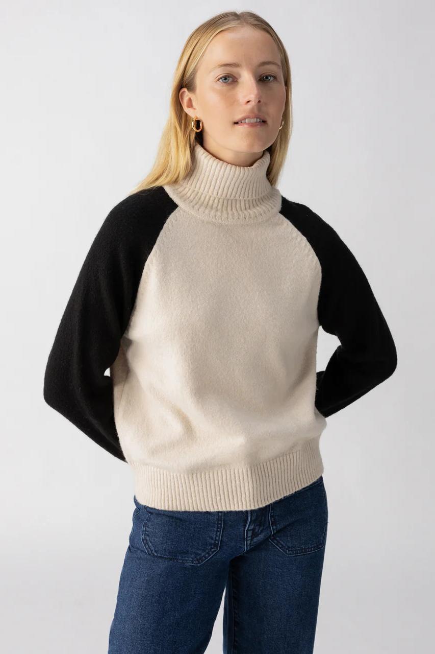 Cozy Day Sweater - Toasted Almond + Black Product Image