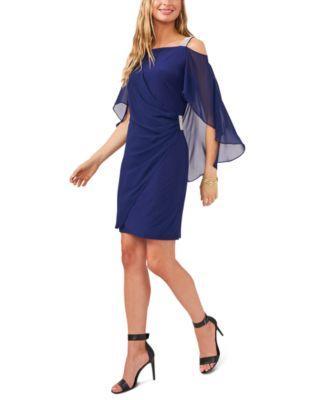 MSK Womens Short Sleeve Embellished Sheath Dress Product Image