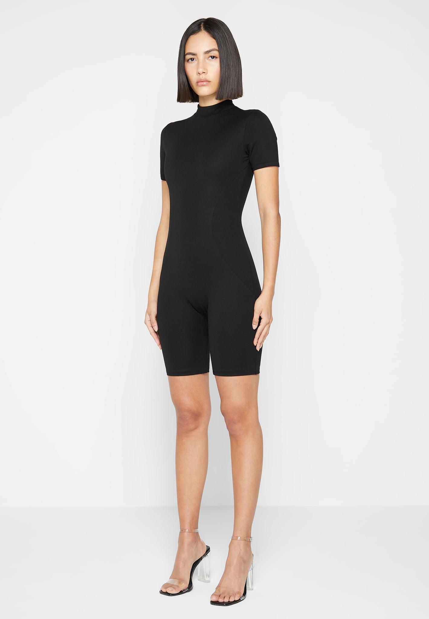 Éternelle Mock Neck Playsuit - Black Female Product Image