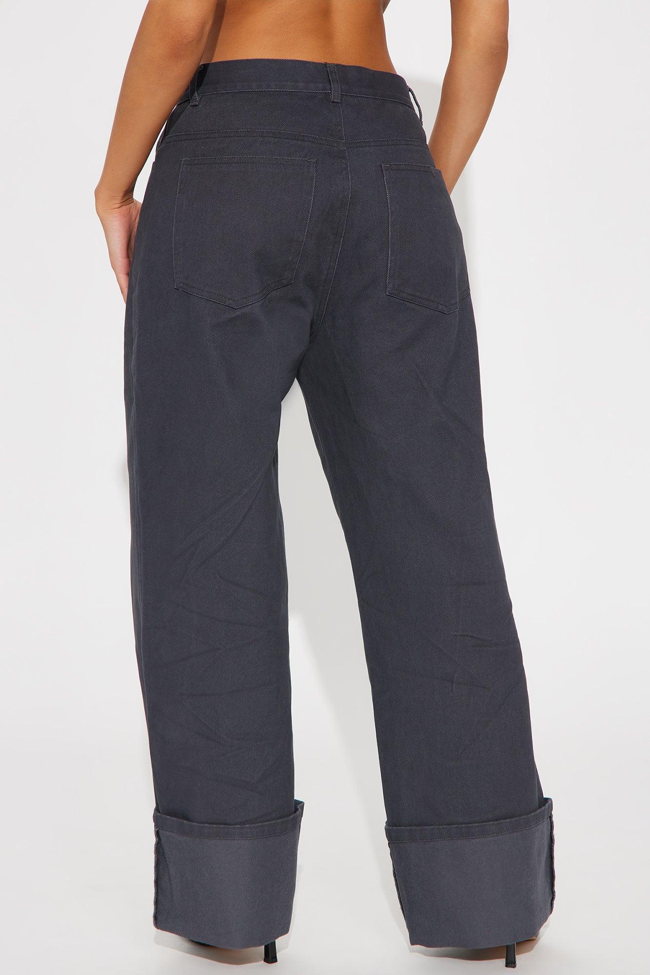 Sonya Cropped Wide Leg Pant - Charcoal Product Image