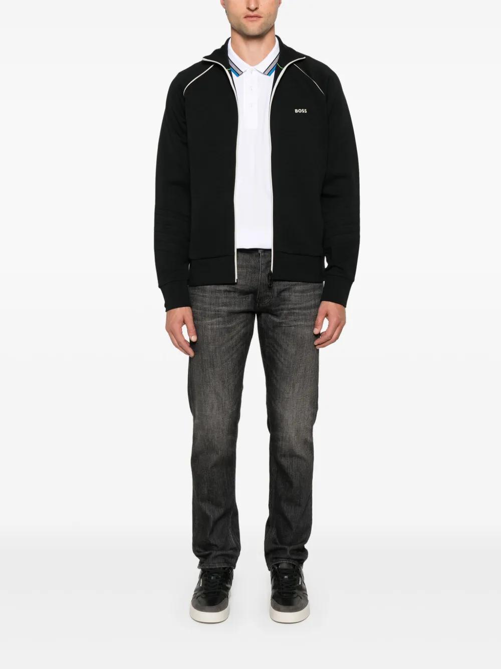 HUGO BOSS Sportjacke Mit Paspelierung In Black Product Image