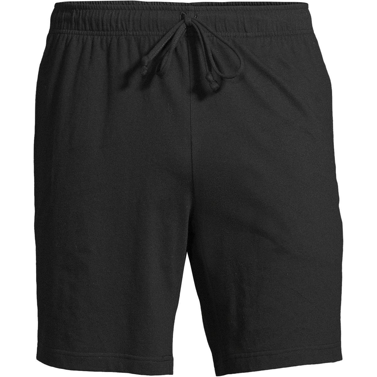Men's Lands' End Knit Jersey Pajama Shorts, Size: Large, Black Product Image