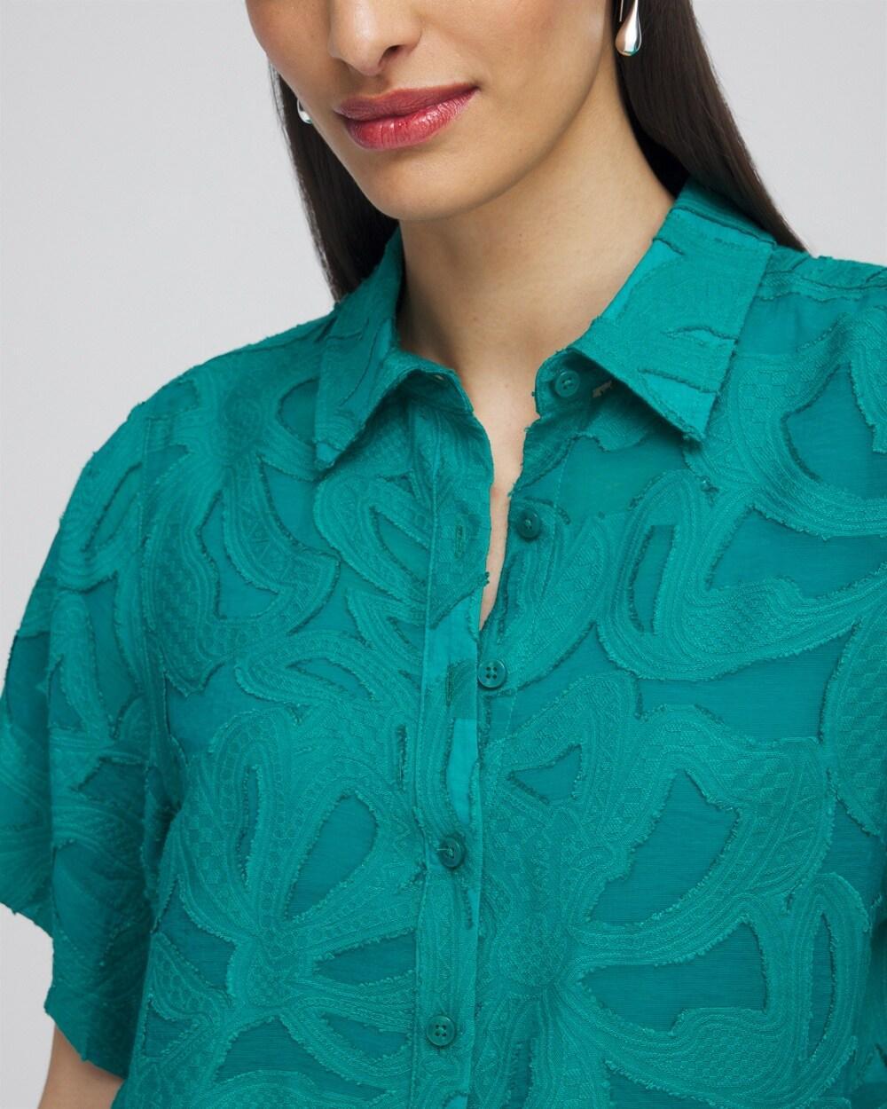 Pintuck Detail Swirl Print Top Product Image