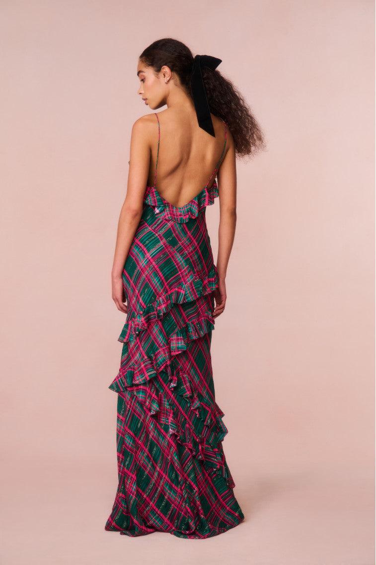 Rialto Silk Tartan Dress Product Image