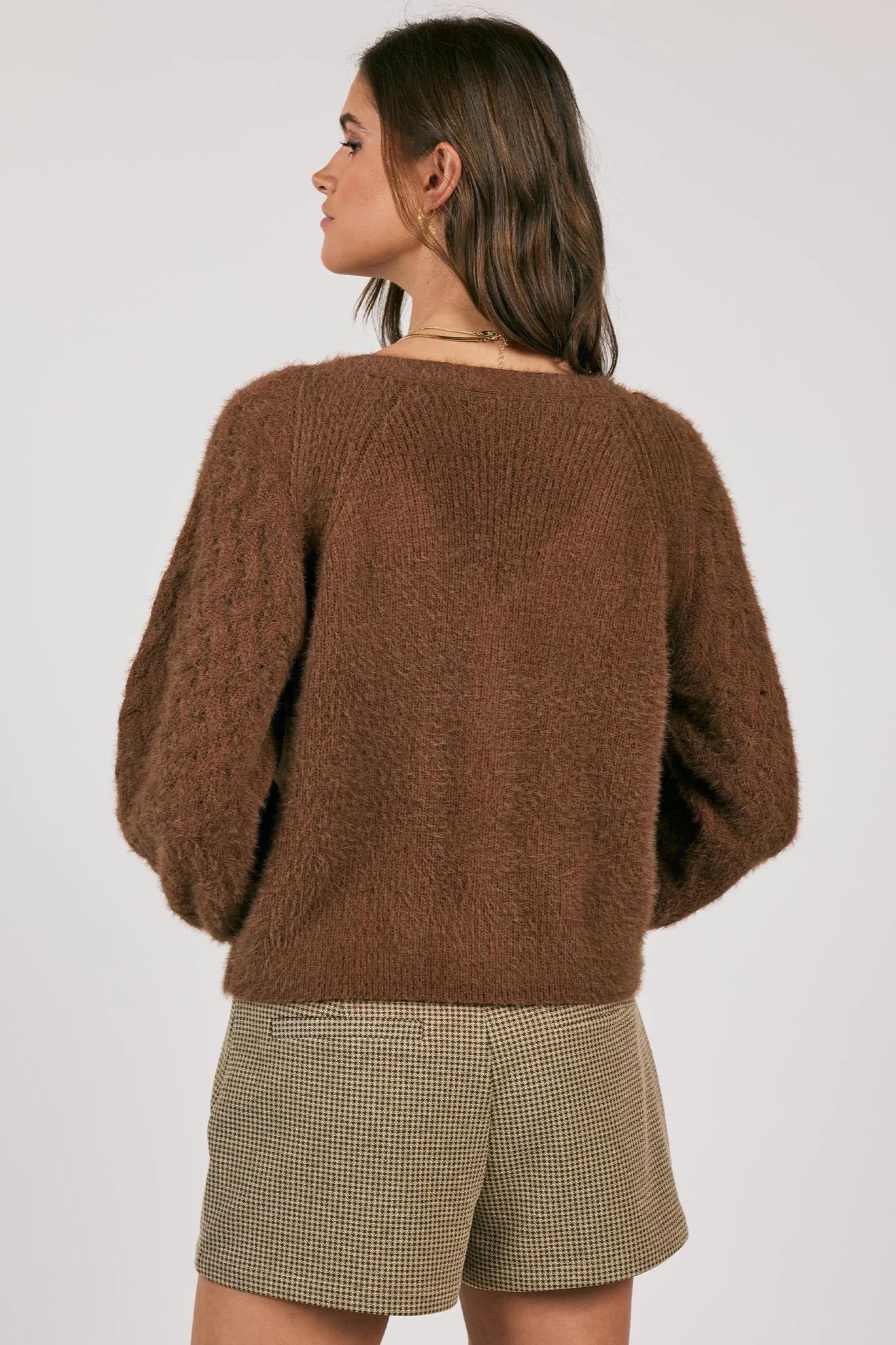Sweeping Wind Button Front Cardigan- Oak Product Image