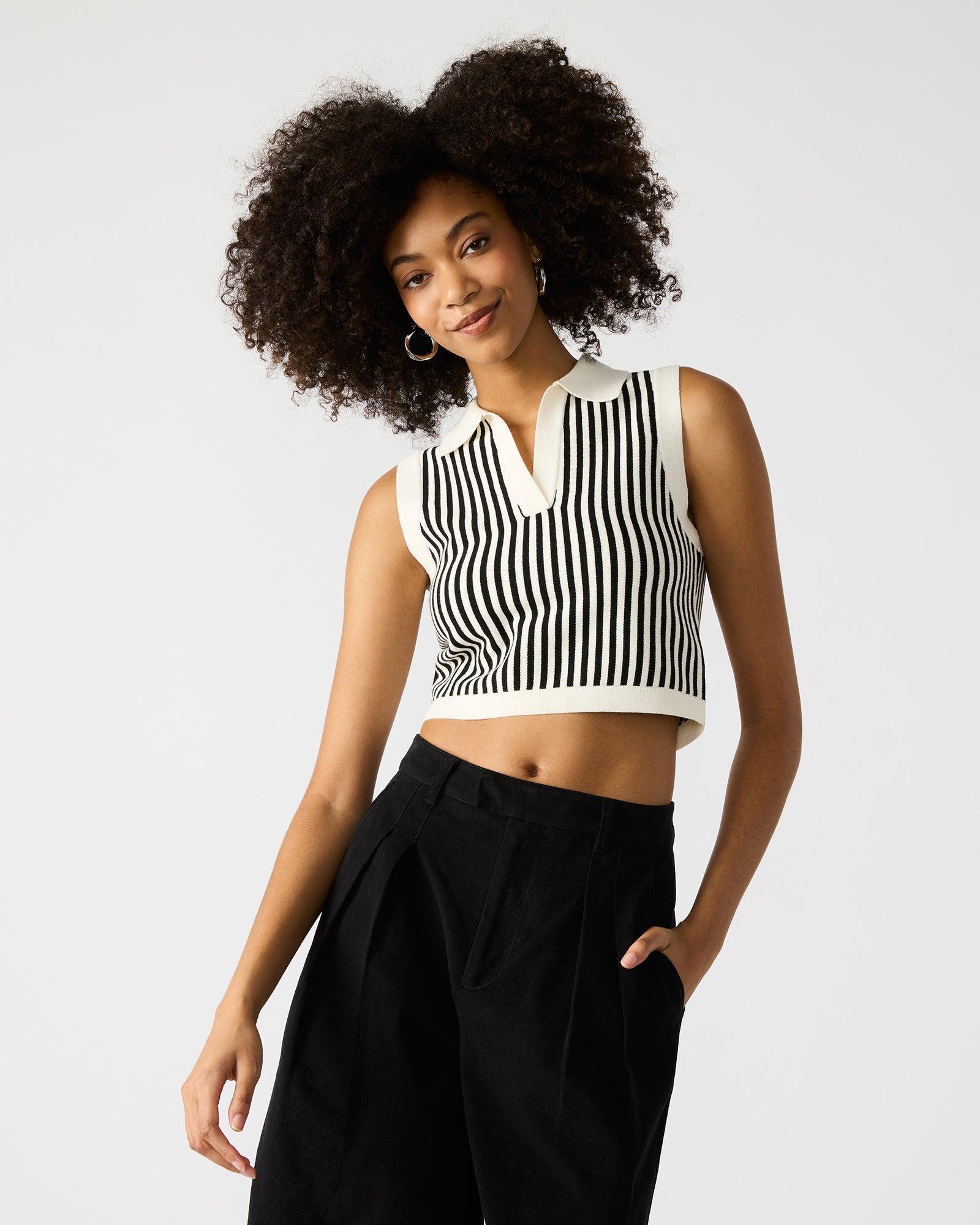 AMERY SWEATER BLACK/WHITE Female Product Image