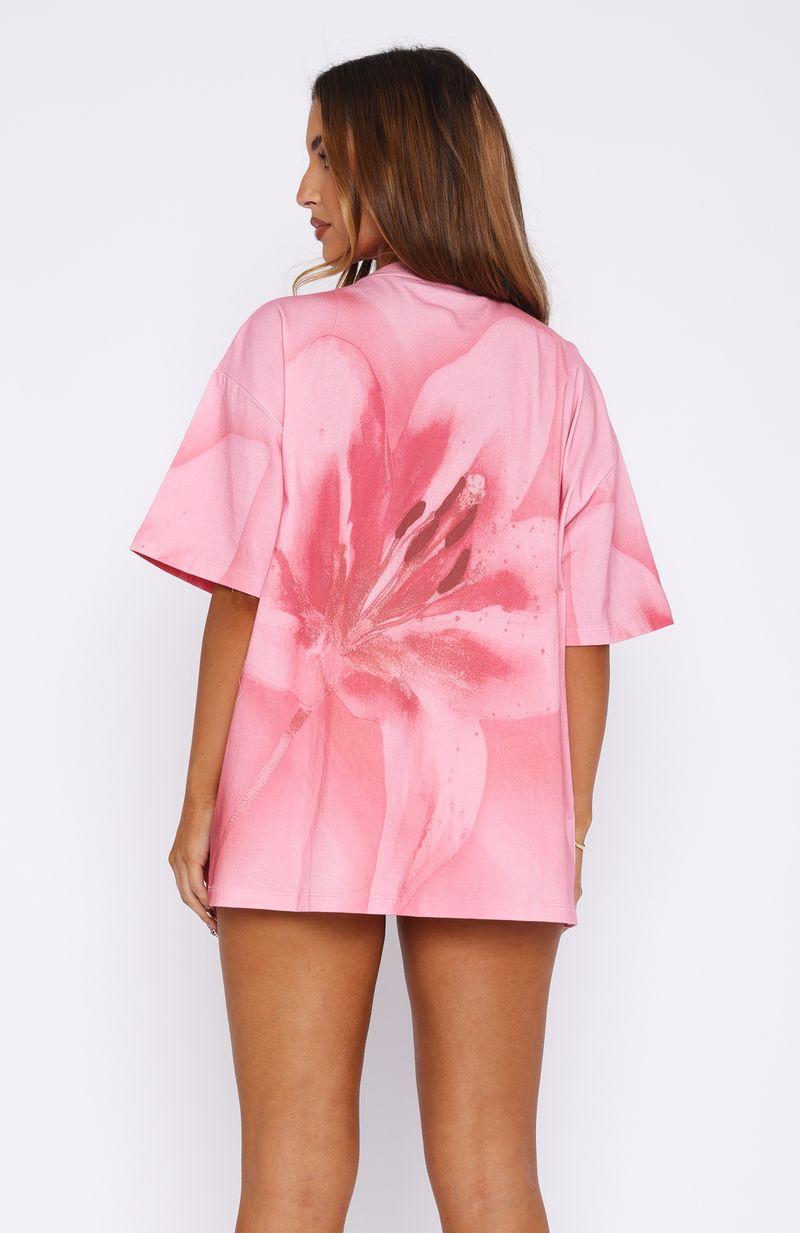Most Loved Oversized Tee Pink Product Image