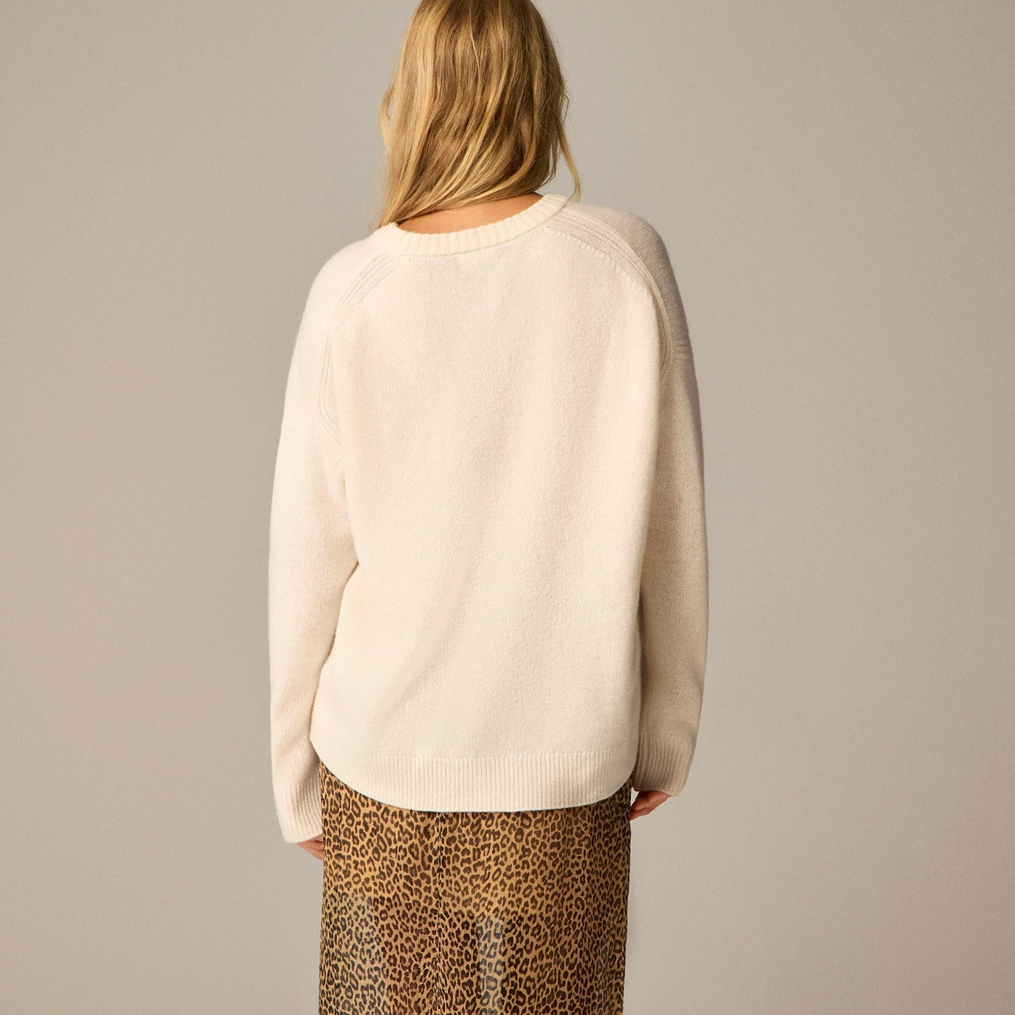 Relaxed crewneck sweater in wool Product Image