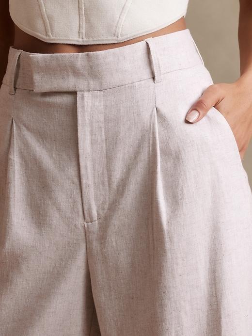 High-Rise Linen-Blend Pant Product Image