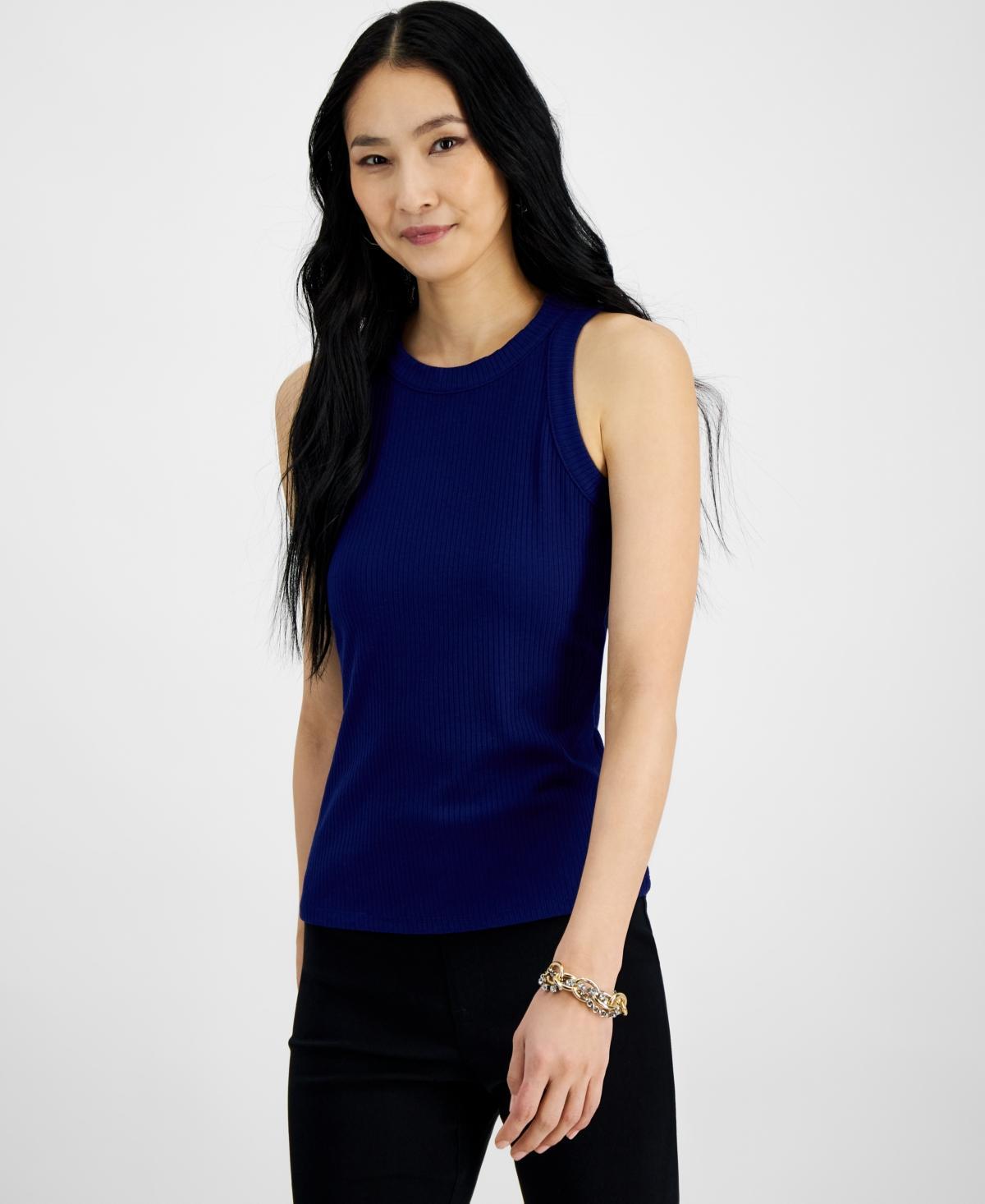 I.n.c. International Concepts Womens Ribbed Crewneck Tank, Created for Macys Product Image
