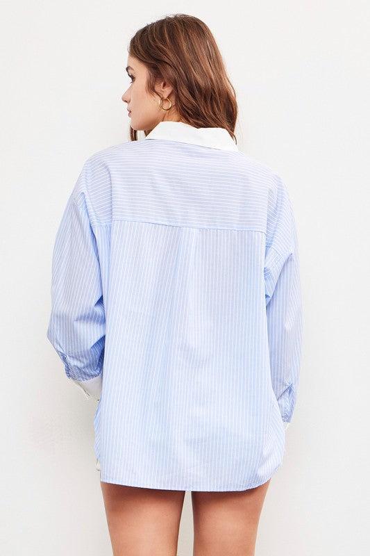 Cloud 9 Striped Collar Top Product Image