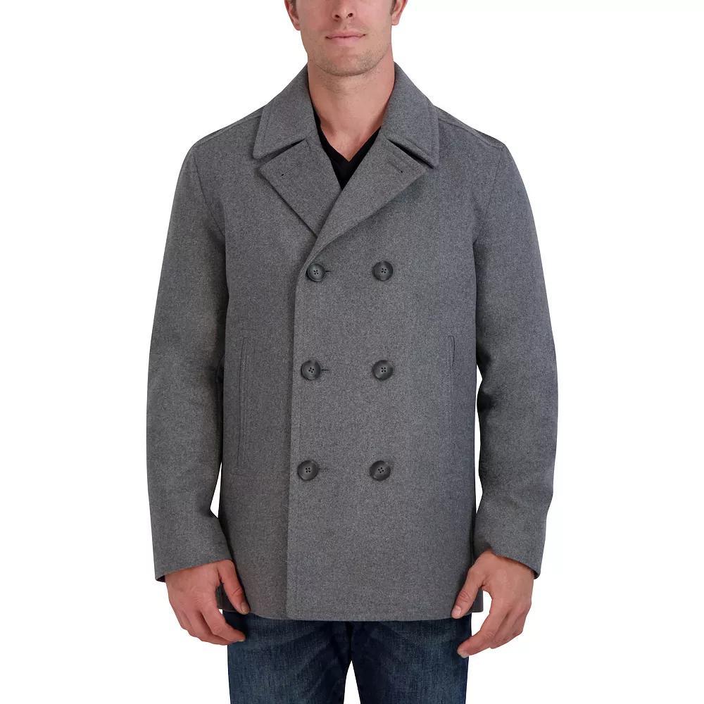 Men's Nautica Wool Peacoat, Size: XL, Ltgray Product Image