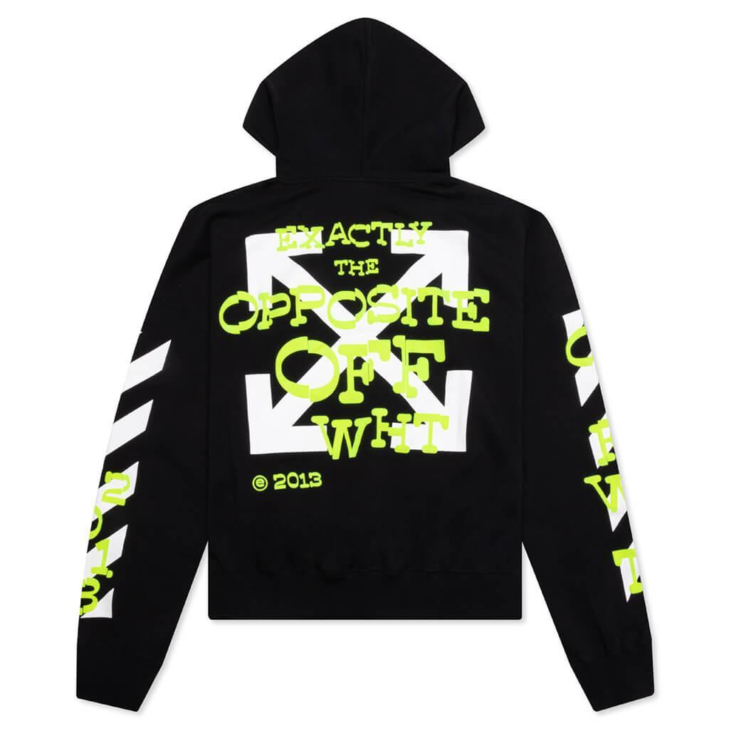 Opposite Arr Boxy Hoodie - Black/Lime Male Product Image