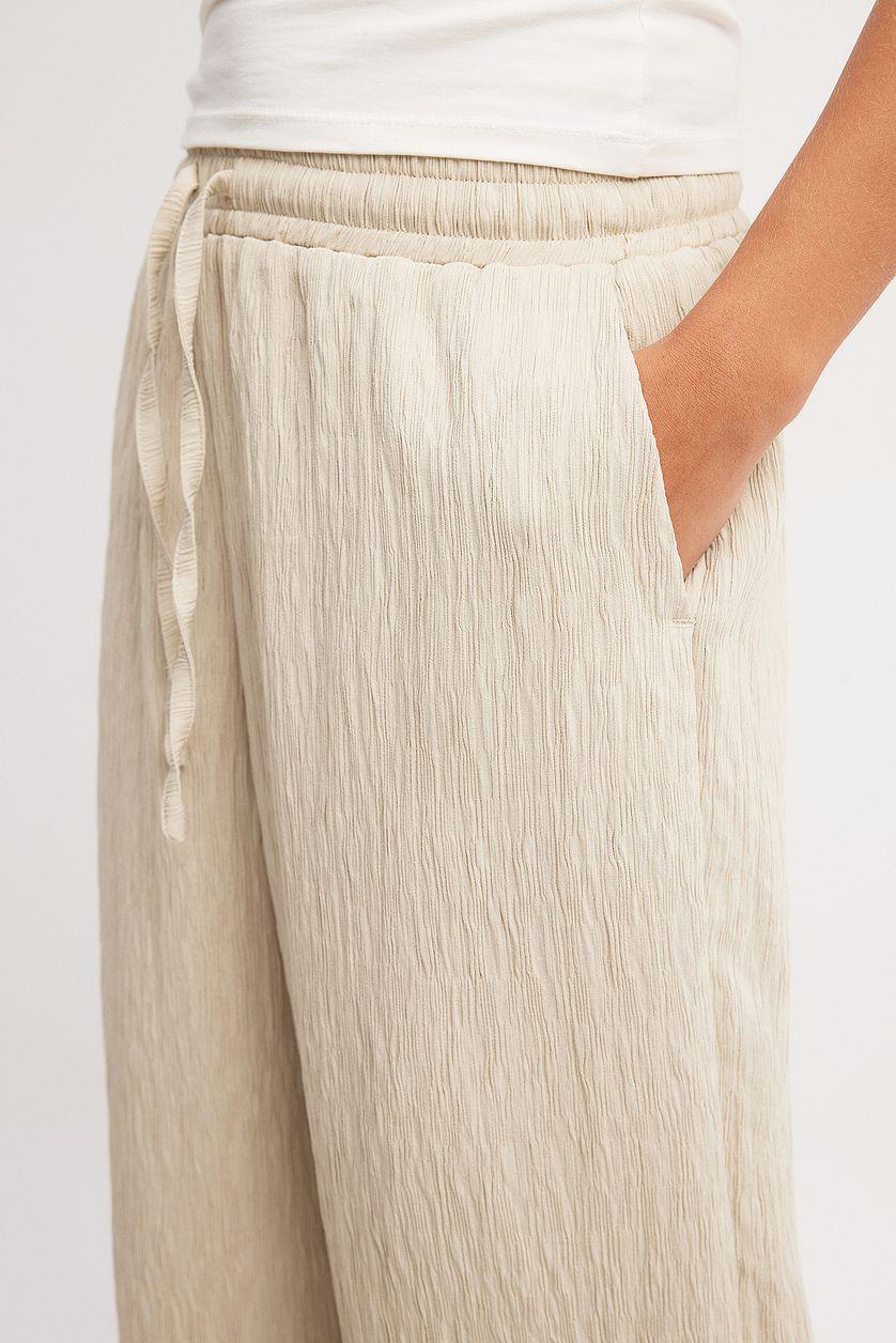 Structured Elastic Waist Trousers Product Image