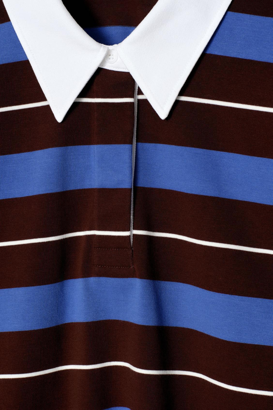STRIPED LONG-SLEEVED POLO SHIRT Product Image