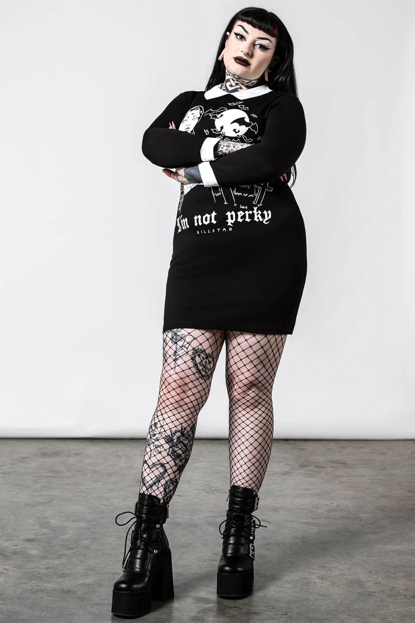 Perky Collar Dress Female Product Image