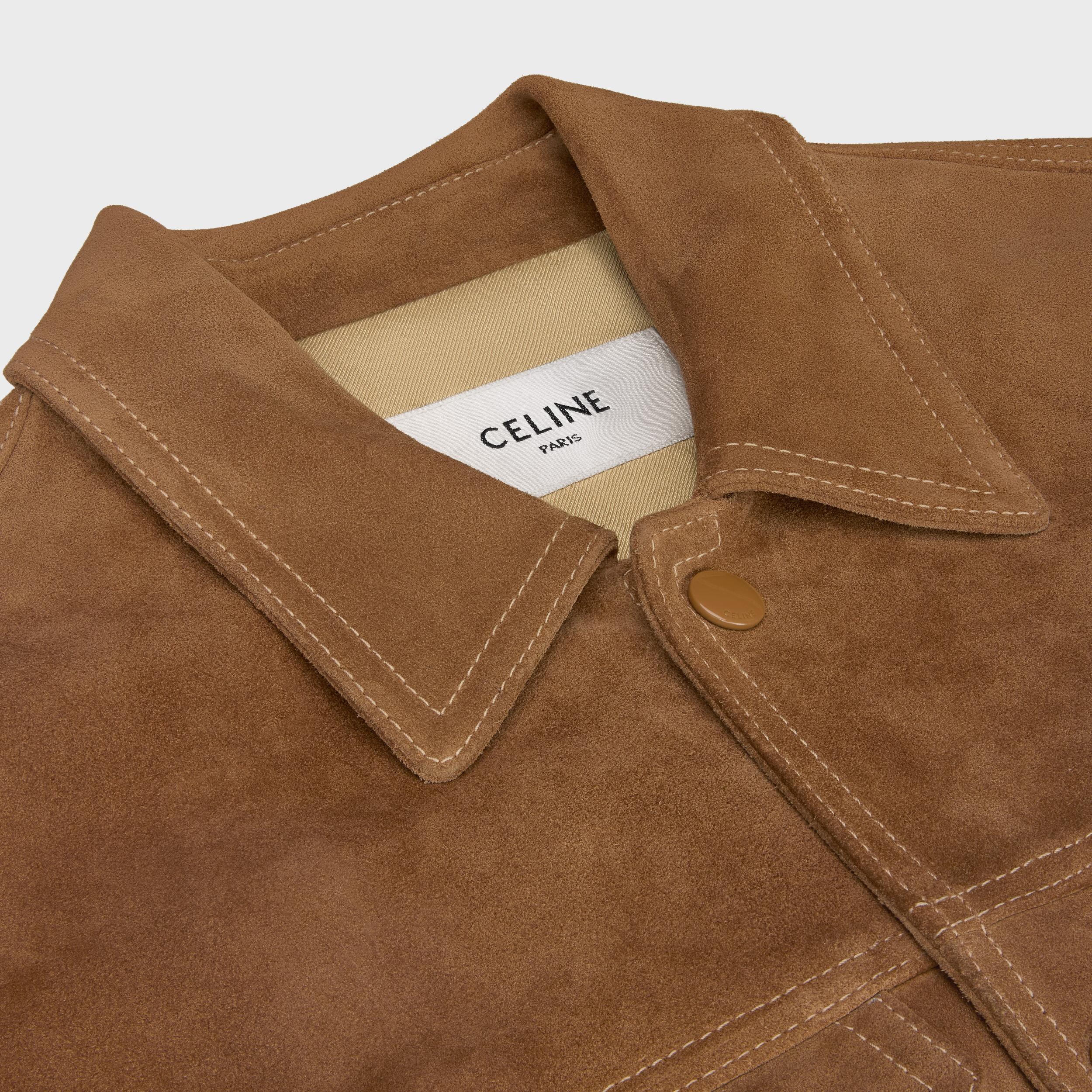 trucker jacket in split calfskin Product Image