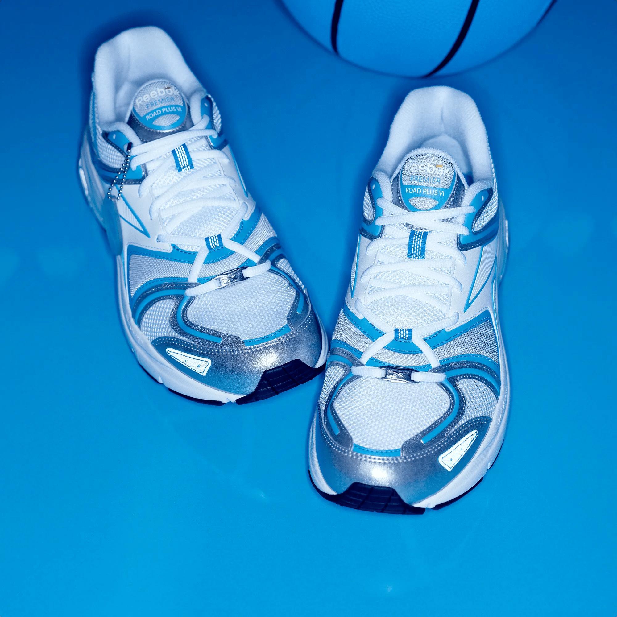 Women's Reebok x Angel Premier Road Plus VI Shoes in Silver Product Image