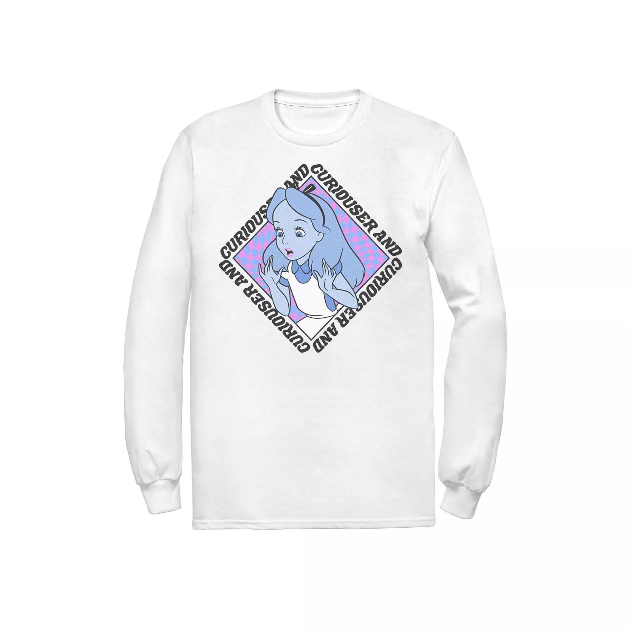 Men's Disney Alice In Wonderland Curiouser And Curiouser Box Up Tee, Size: XL, White Product Image