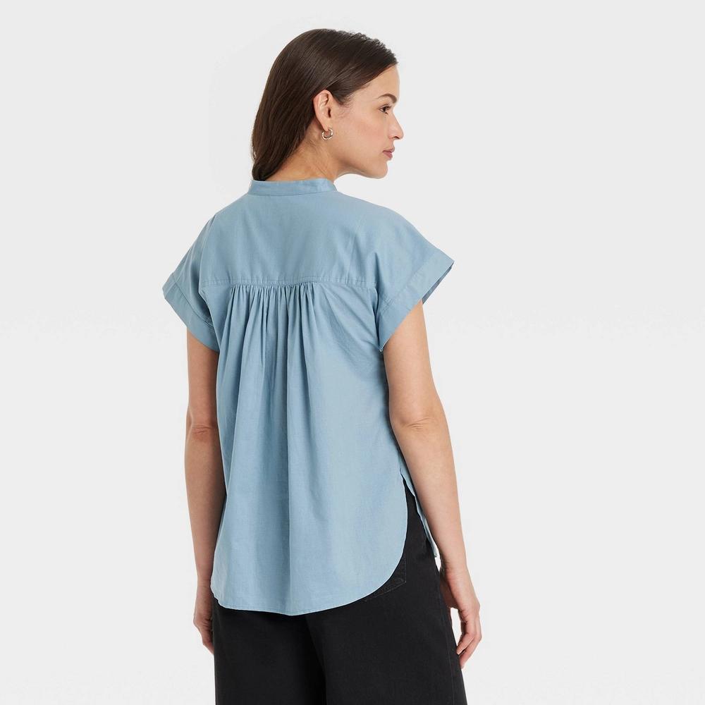 Women's Popover Short Sleeve Blouse - Universal Thread™ Product Image