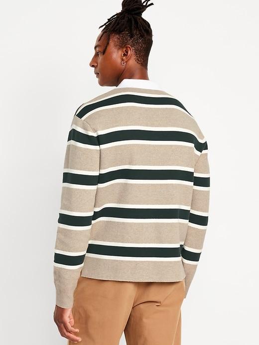 Rugby Stripe Polo Sweater Product Image