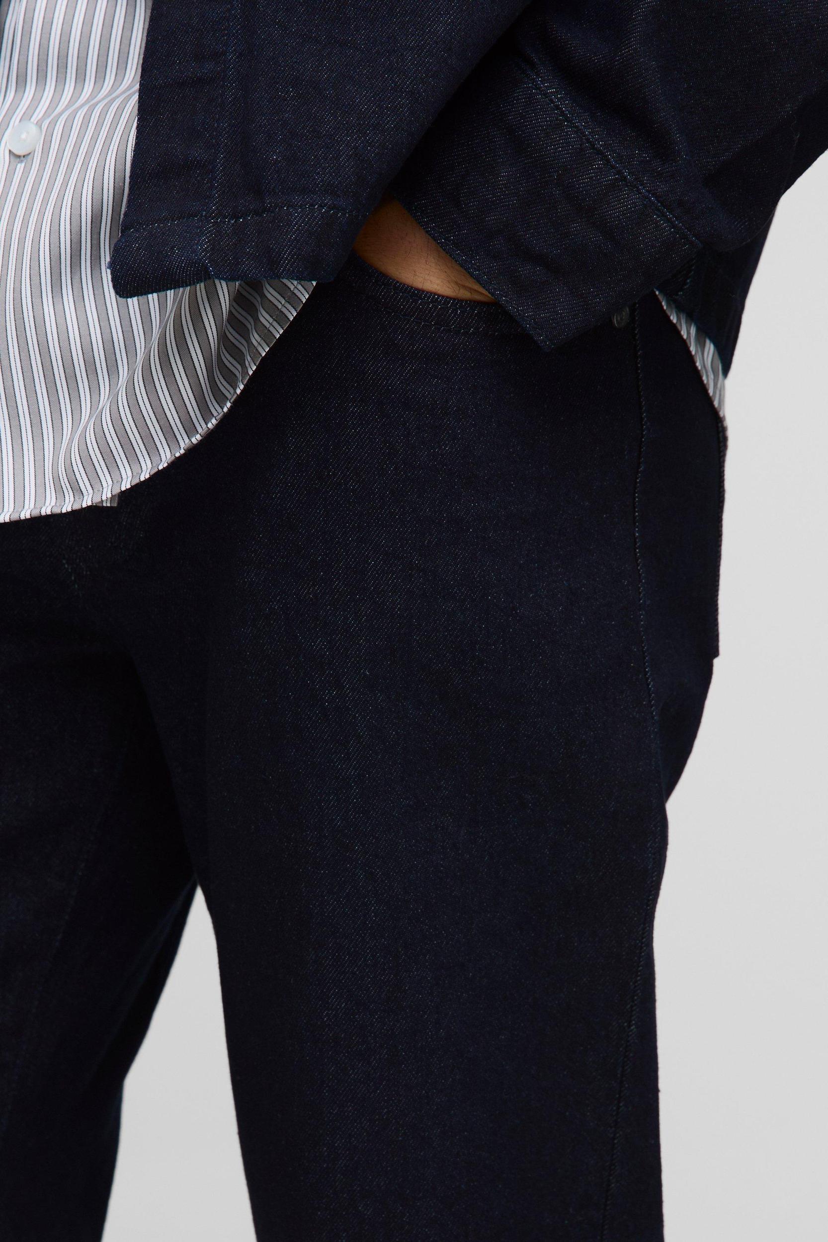 Straight Fit Smart Indigo Denim Jeans | boohooMAN USA Product Image
