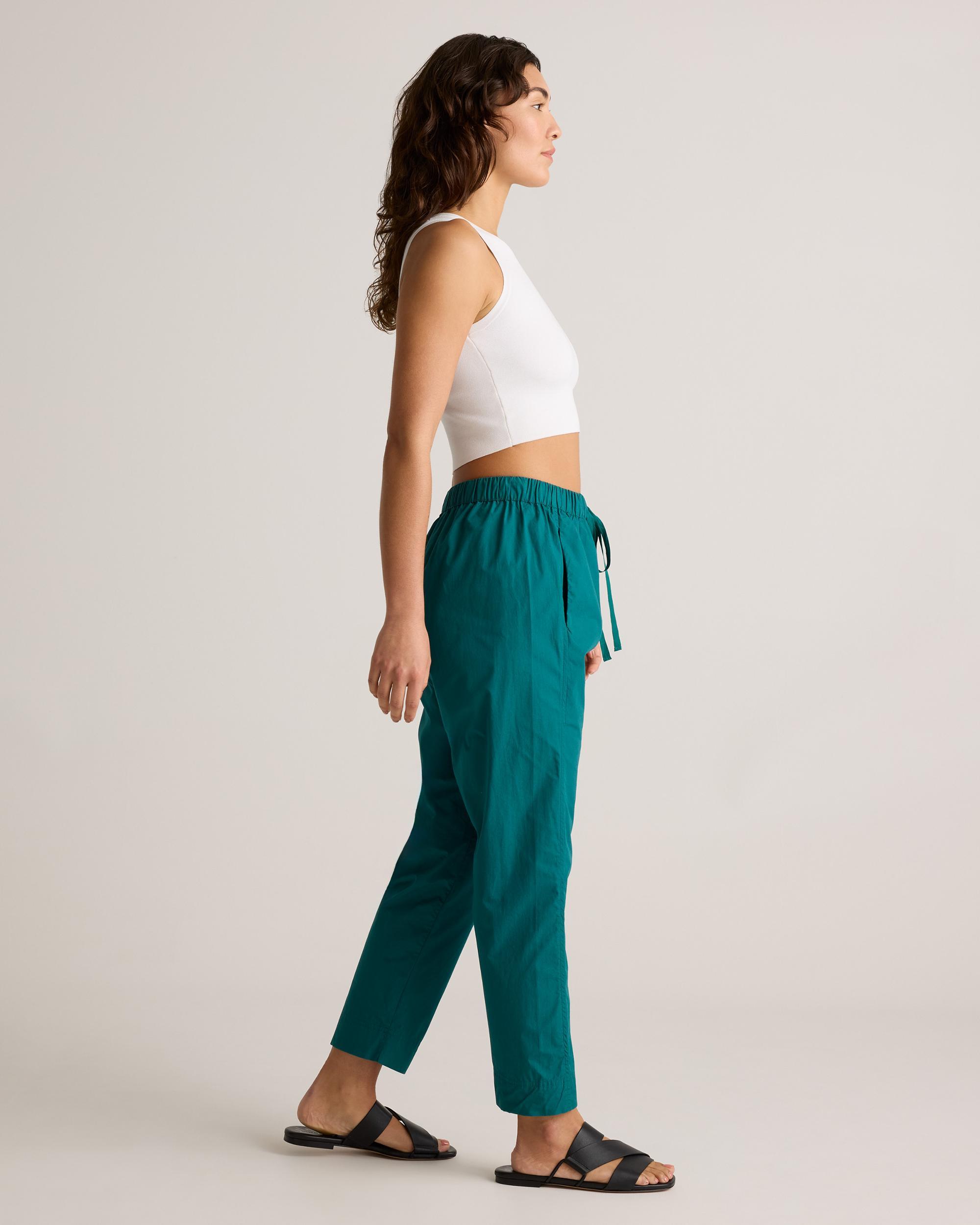 100% Organic Cotton Poplin Pull-On Pants  Product Image
