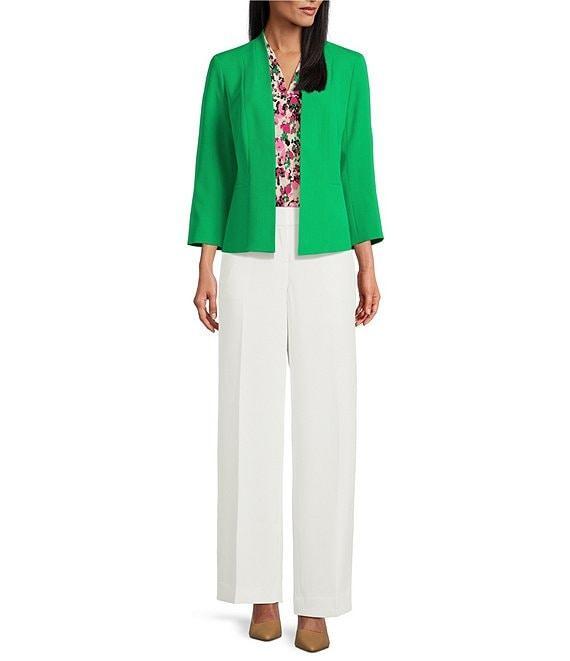 Kasper Julia Open Front Front Collarless Stretch Crepe Blazer Product Image