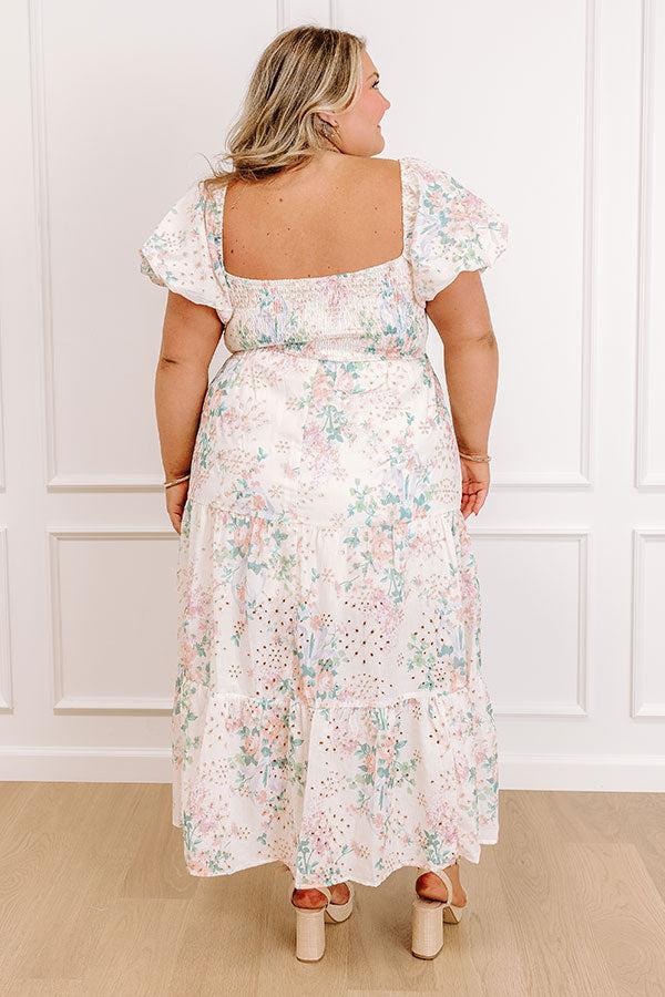 Wrapped in Romance Eyelet Floral Maxi Dress Curves Product Image