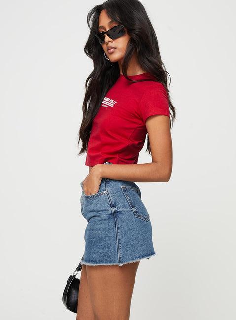 Jellicoe Spliced Denim Skirt Multi Wash Product Image