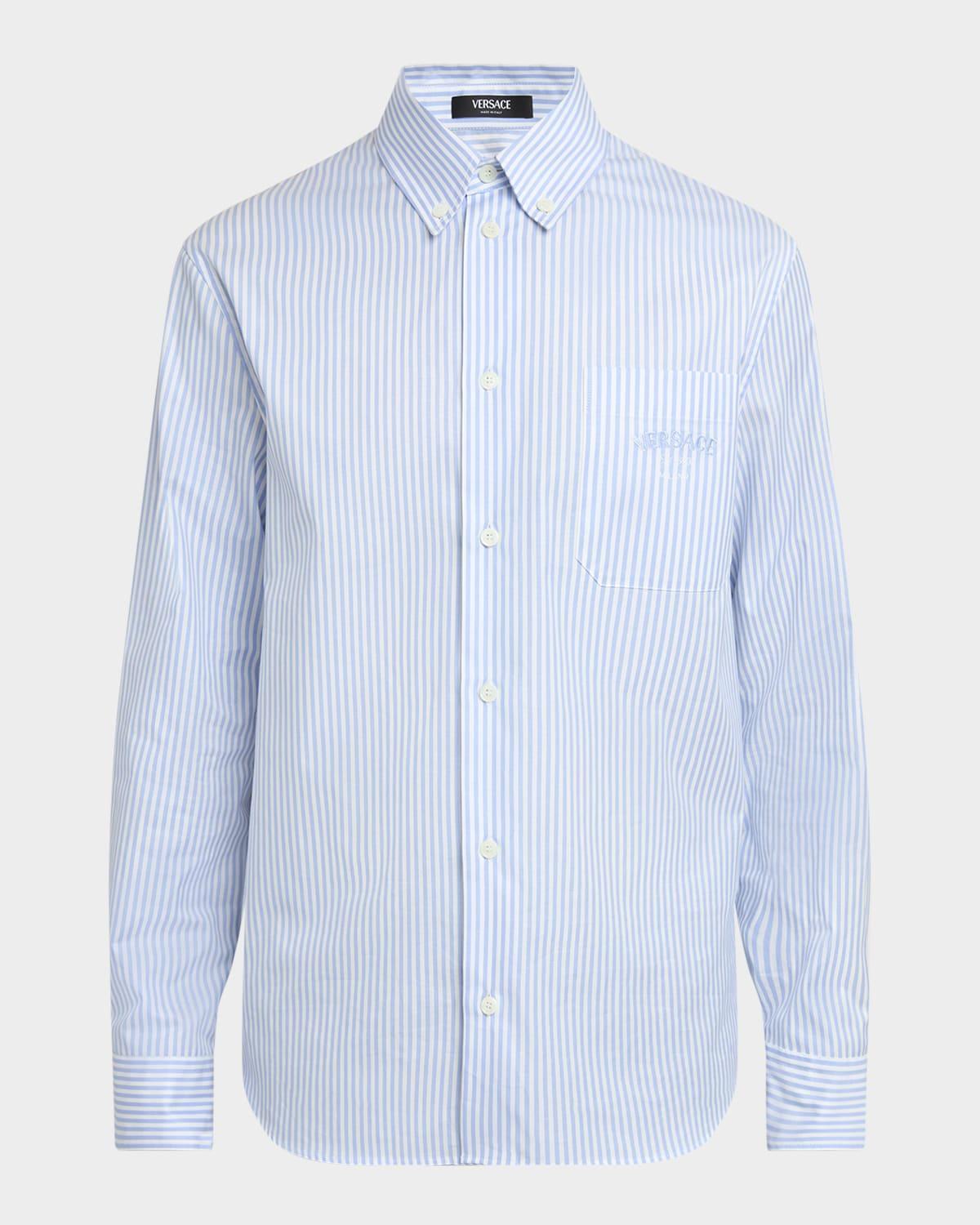 Mens Striped Poplin Sport Shirt Product Image