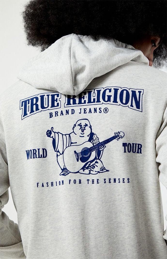 True Religion Mens Big T Logo Full Zip Hoodie Product Image