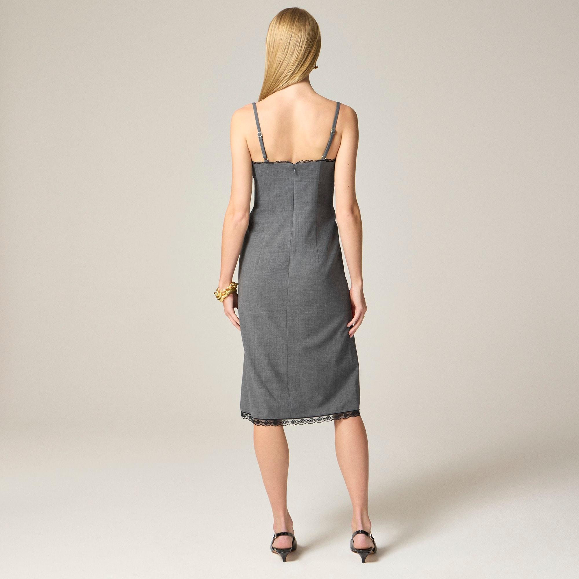 Collection slip dress in Italian bi-stretch wool blend Product Image