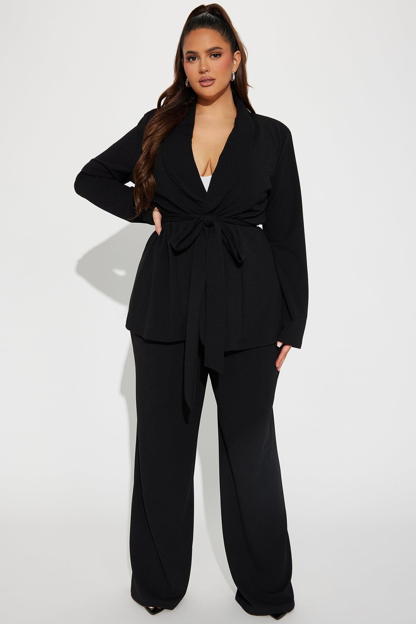 CEO Vibes Blazer Set - Black Product Image