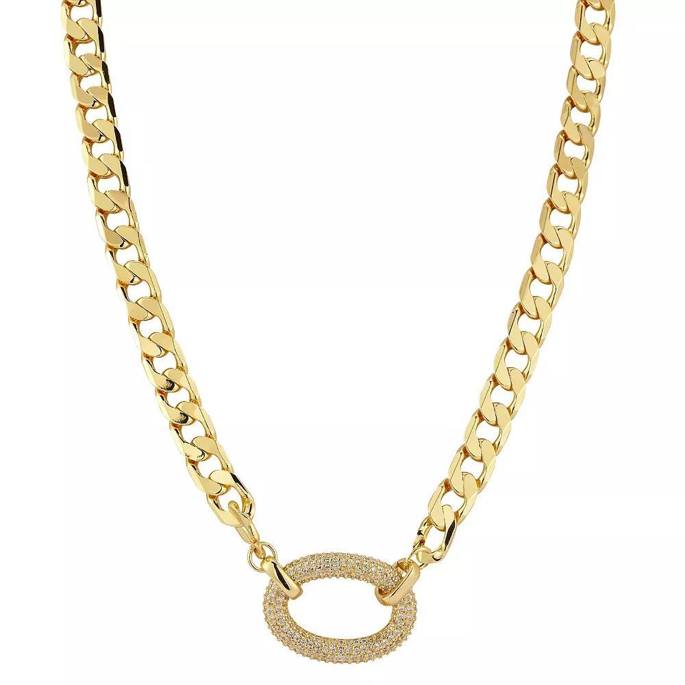 WINX Cubic Zirconia Bold Link Necklace, Women's, Size: 18", Gold Tone Product Image