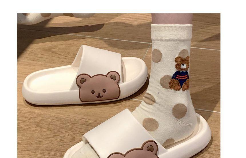 Bear Print Slippers Product Image