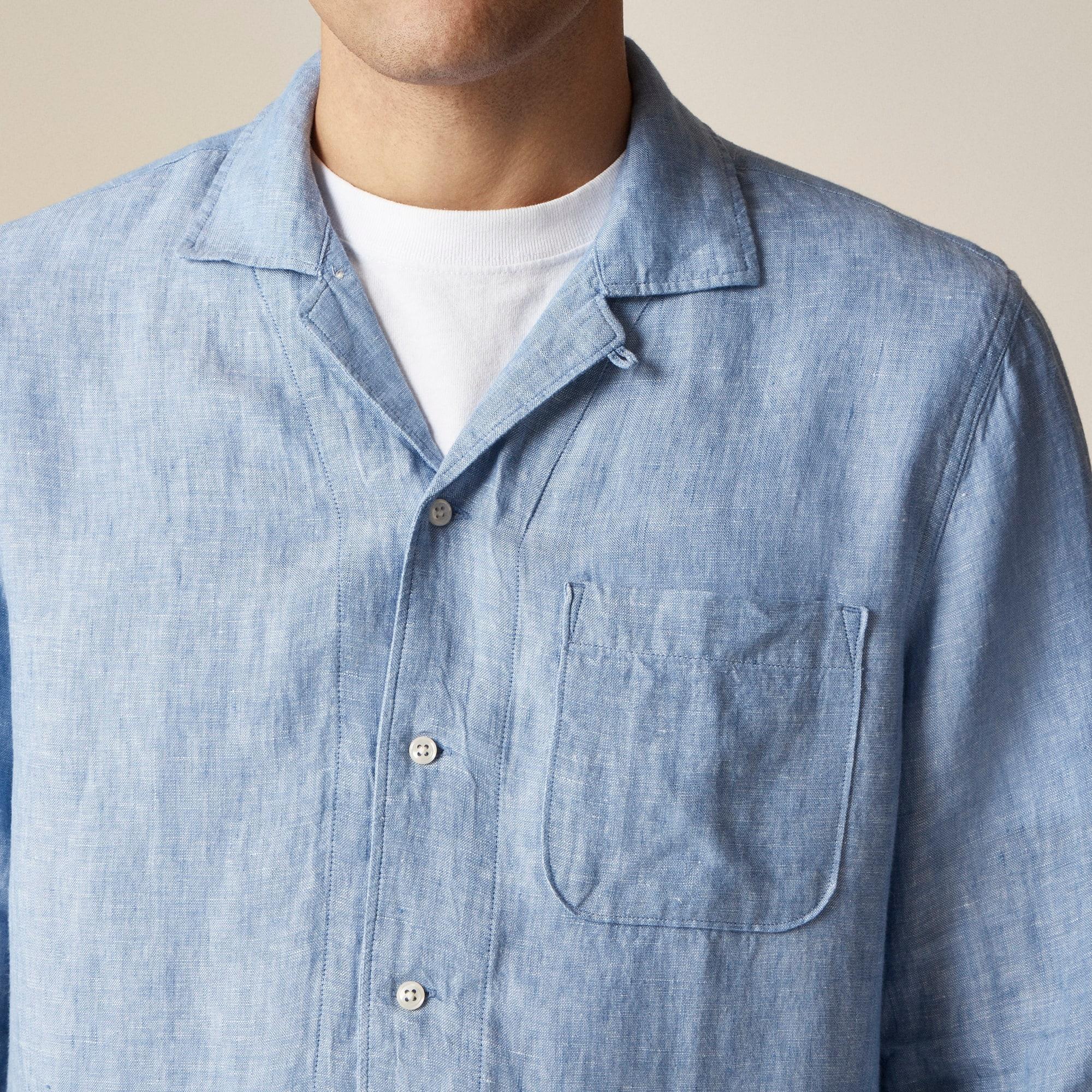 Baird McNutt Irish linen camp-collar shirt Product Image