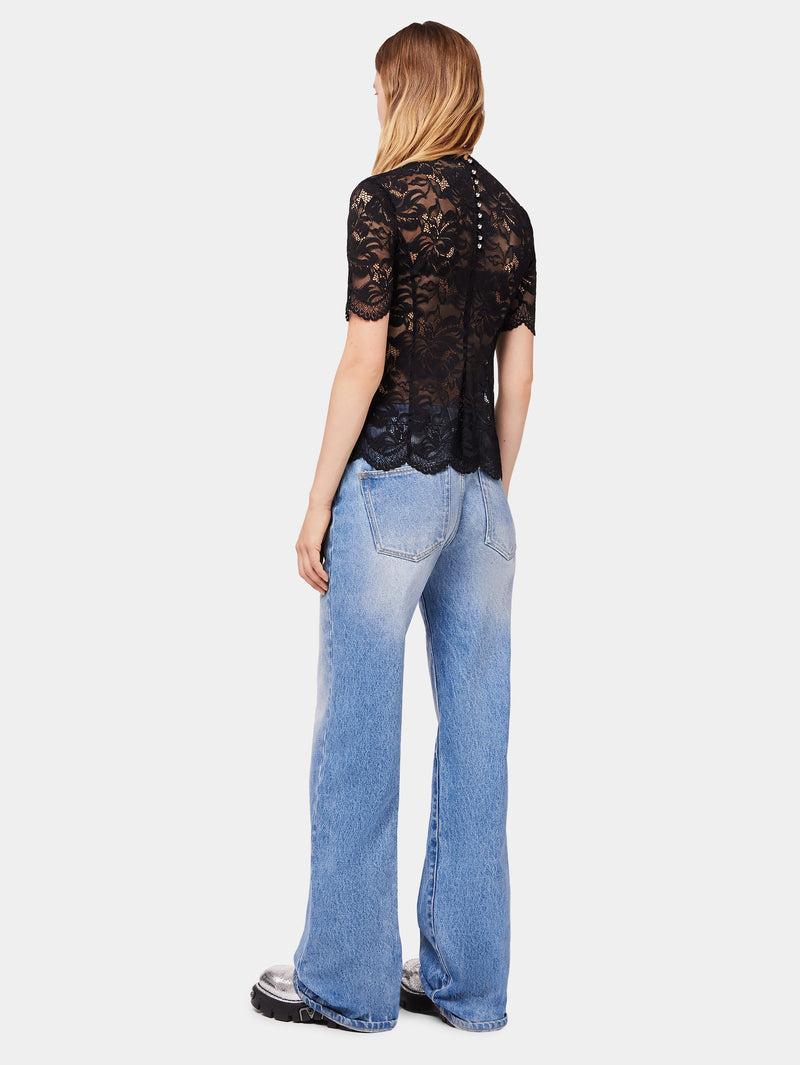 Mini lace black top Product Image