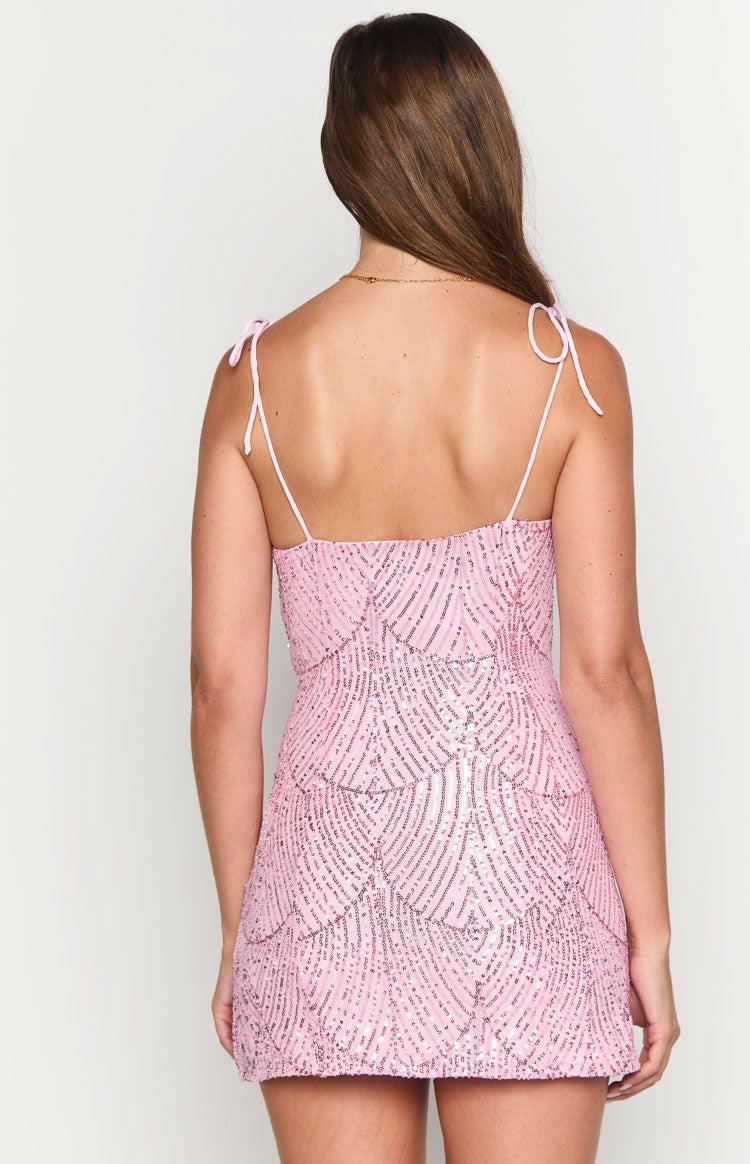 Penny Lane Pink Sequin Mini Dress Girls Product Image