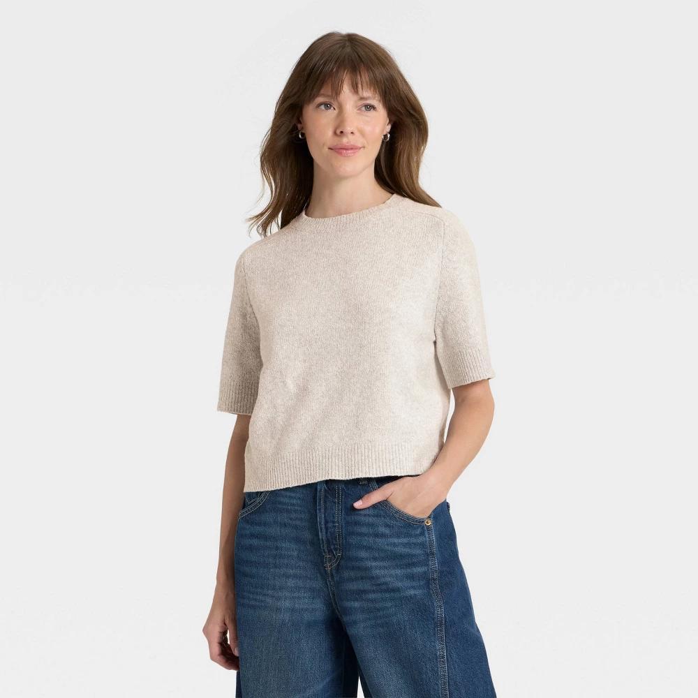 Women's Short Sleeve Crewneck Pullover Sweater - Universal Thread™ Product Image