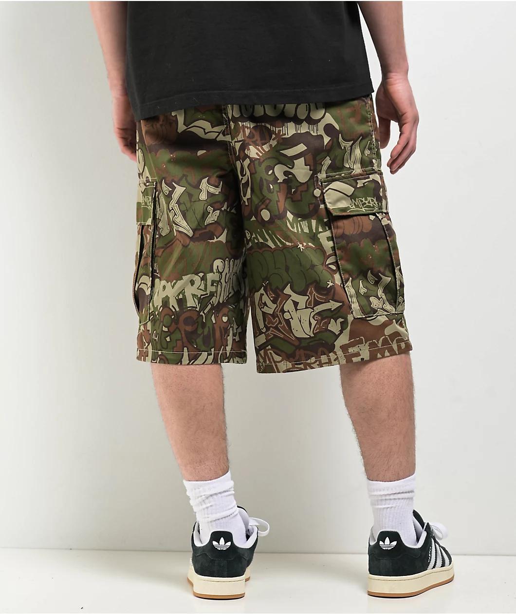 Empyre Handstyle Camo Ultra Loose Cargo Skate Shorts Product Image