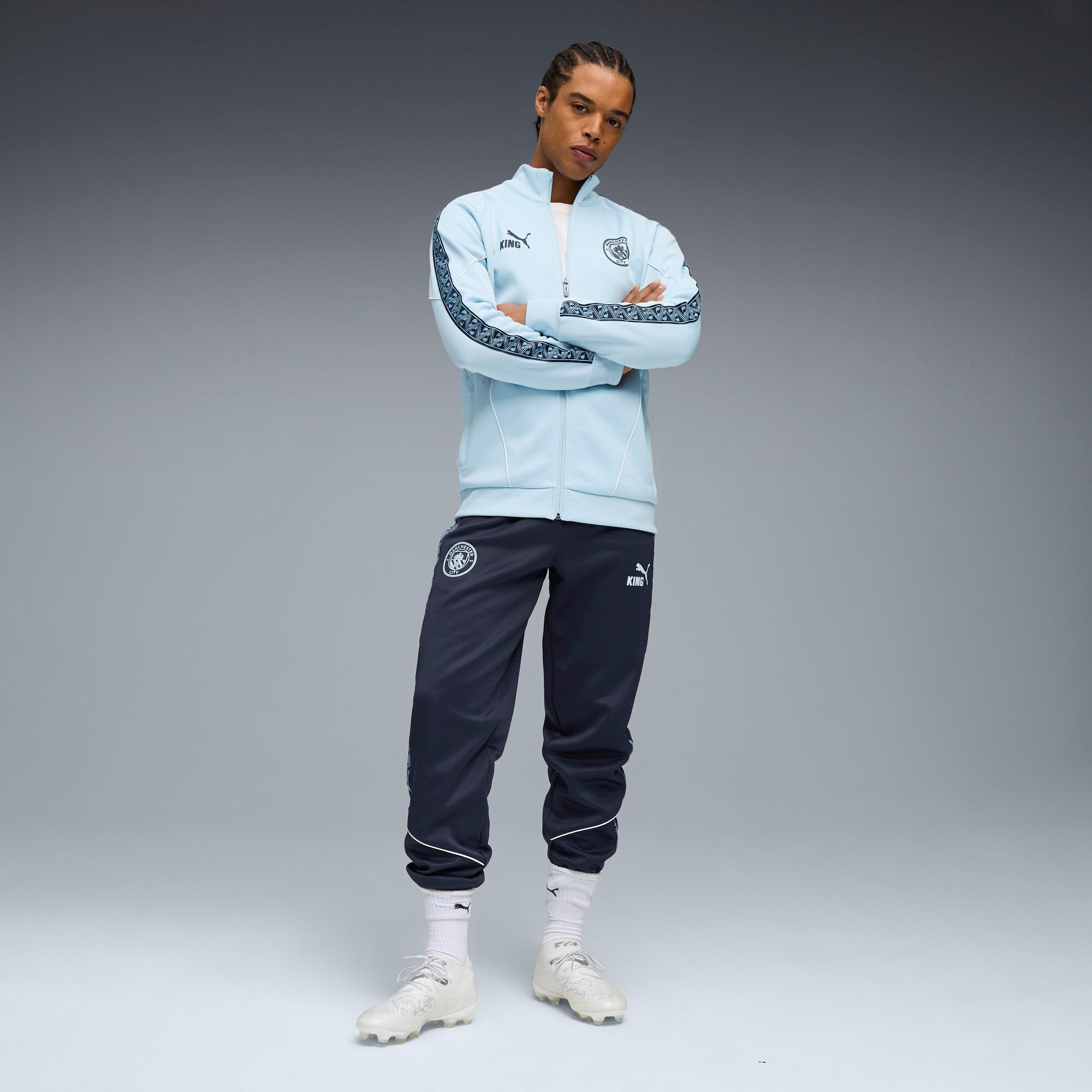 PUMA Manchester City KING Anthem Jacket Men in Dark Blue Product Image